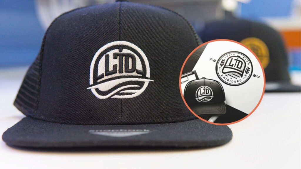 Gorra bordada personalizada a partir de un diseño generado por IA