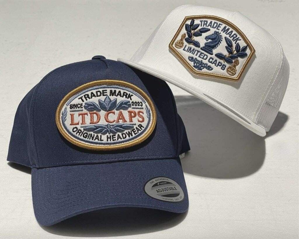 Gorras bordadas con relieve 3D marca LTD Caps Bordado Express