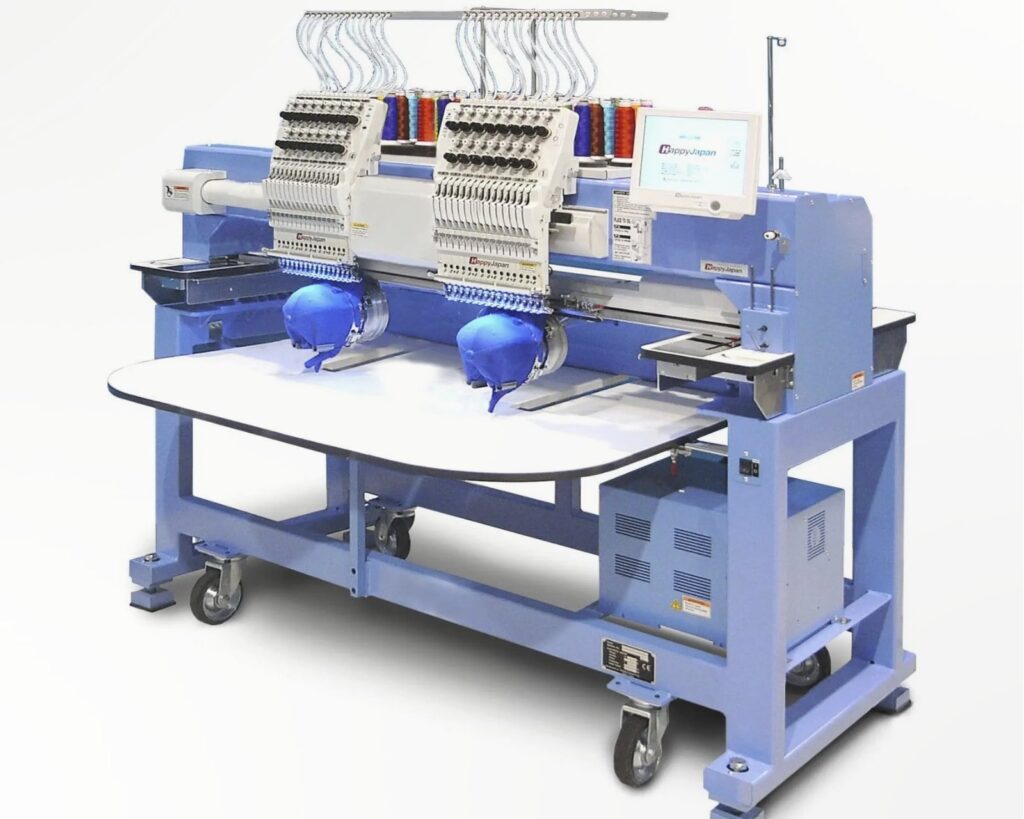 Máquina de bordar industrial marca HappyJapan modelo HCR3 series 2 cabezales